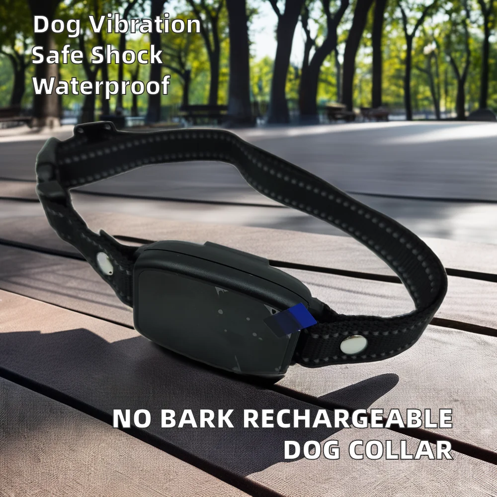 LED Display Dog Training Collar Device with Sound Sensor Vibration & Anti-Shock Features Anti-Bark Made of Durable Plastic