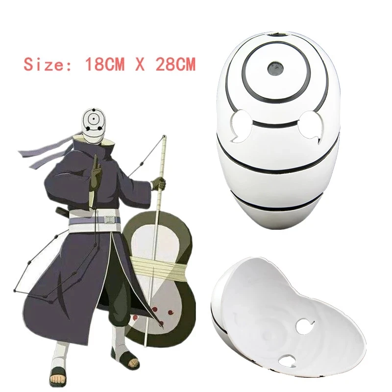 Hot Cosplay Resin Party Masks Halloween Three-eye Mask Gift  Tobi Obito Akatsuki Ninja Madara Party Anime Uchiha Mask
