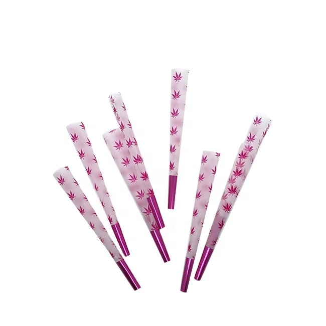 
Factory customize rolling papers design rose red maple leaf pre-rolled 109 mm pre rolled cones for smoking 