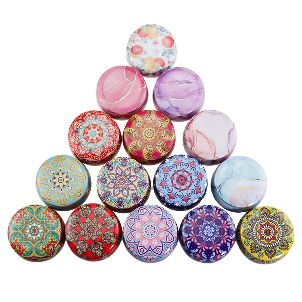 Wholesale Low MOQ Empty Small Round Gift  Metal Packaging Candy Tea Container Candle Paint Tin Cans