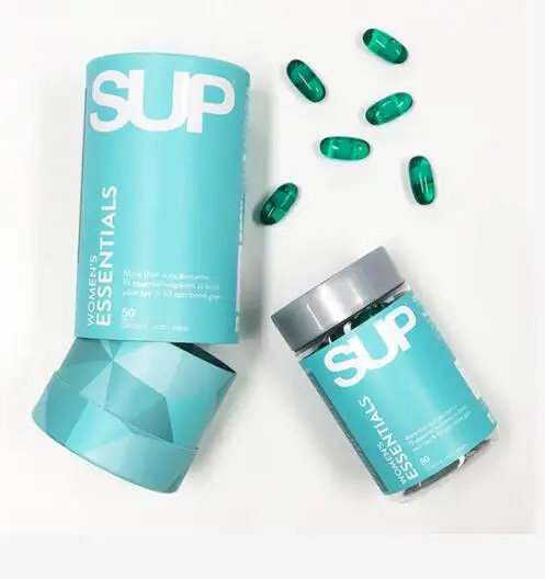 Eco friendly Biodegradable capsules pill tablets glass bottle paper tube food protein powder plastic jar packaging box