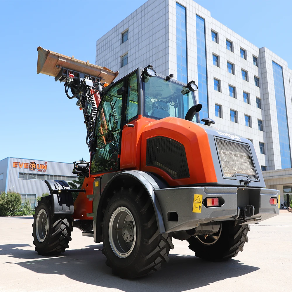 EVERUN High Quality ER2500T 2.5ton micro front end bucket compact small articulated telescopic mini wheel loader