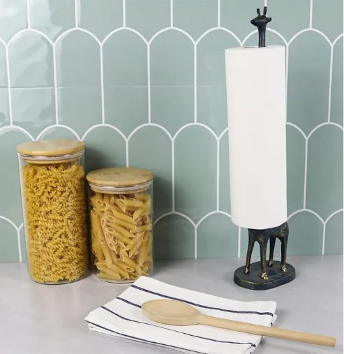 Hot Sale Animal Paper Holder Giraffe Cast Iron Animal Paper Towel Holder Bath Tissue Toilet Roll Jewelry Organizer Free-Standing