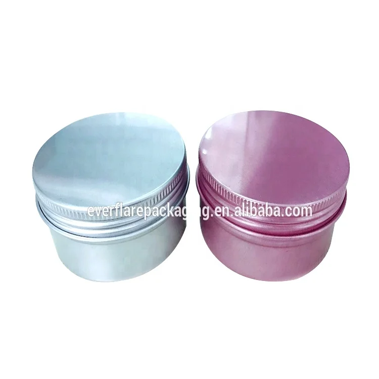 80ml custom wholesale colorful eye skin cream cosmetic tin aluminum jar with screw lid
