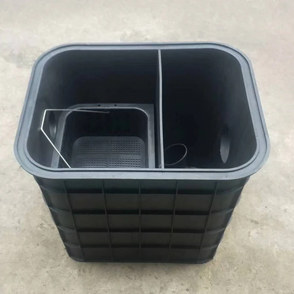 Plastic Oil Water Separator For Kitchen Sink Black Grease Trap  automatic grease trap for small sewage treatment plant
