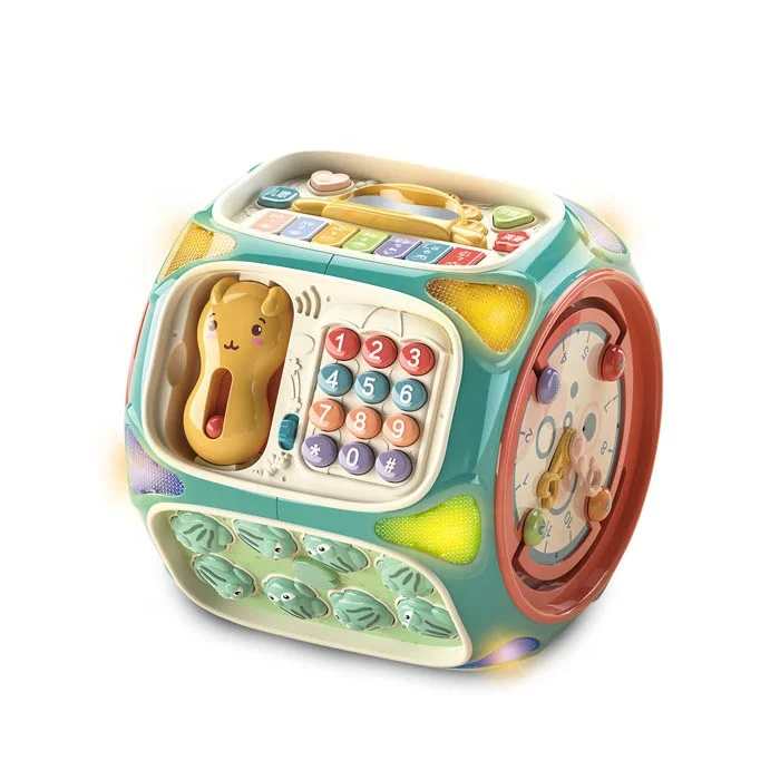 2021 Early childhood educational toy with six drums baby hand drum toy
