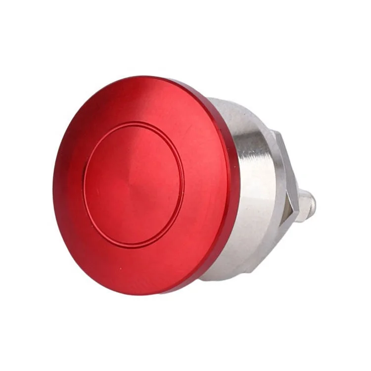 Waterpoof 12mm Momentary Mushroom Head Stop Push Button Switch 1no Red Green Actuator Optional Soldering Pin Or Screw Terminals