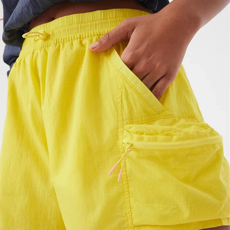 wholesale women  designers sweatsuit jogger tracksuit custom logo windbreaker nylon shorts pants two pieces set