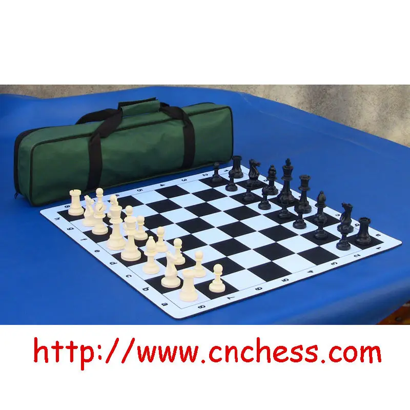 97mm King Classic International Chess Chess Piece Chessboard Chess Bag Including 4 Queens 51CM Chessboard for Party