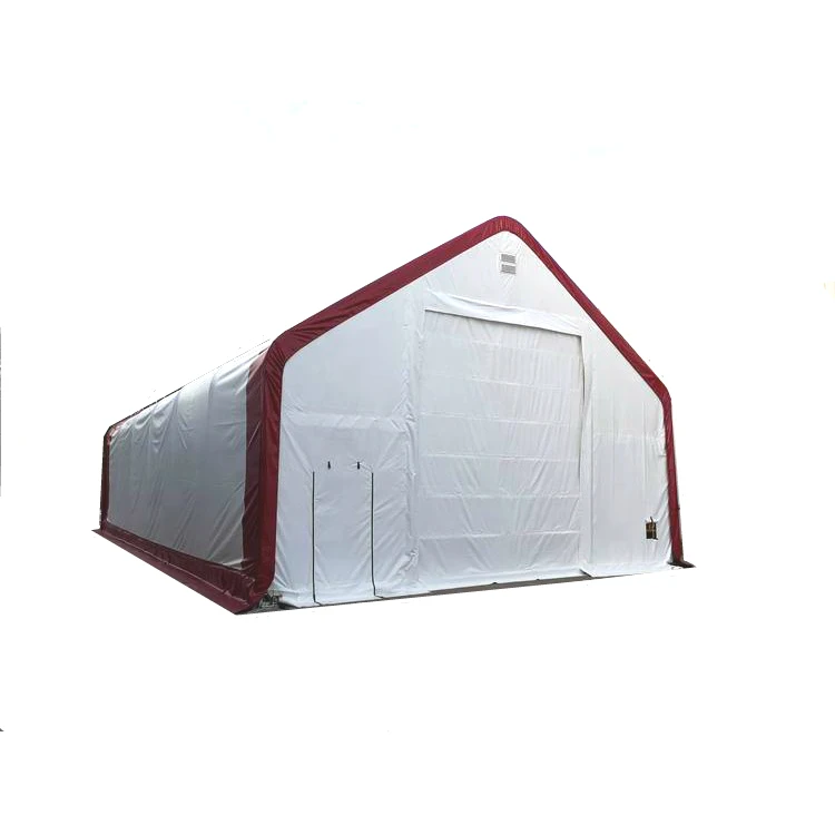 3040 prefabricated steel double truss fabric industrial storage building shelter
