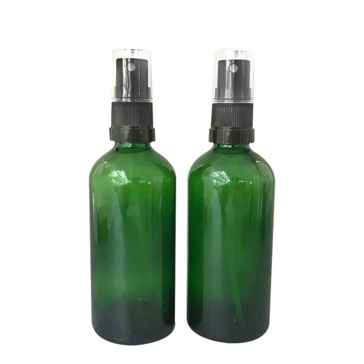 100 ml green perfume glass spray bottle for cosmetic with mist sprayer 50ml