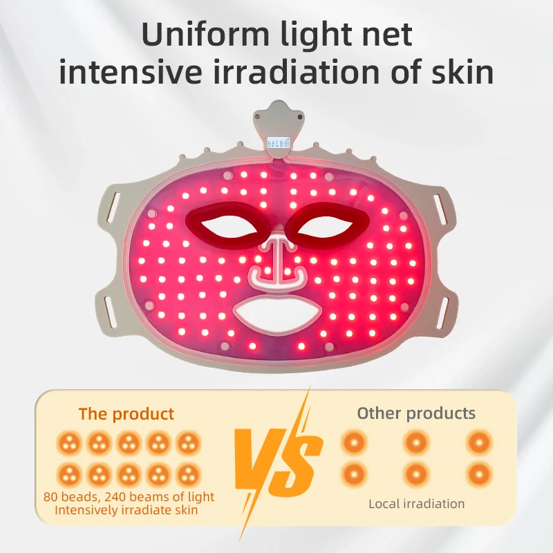 7 Colors 470NM 520NM 590NM 630NM Near Infrared Led Facial Face Red Light Therapy Mask