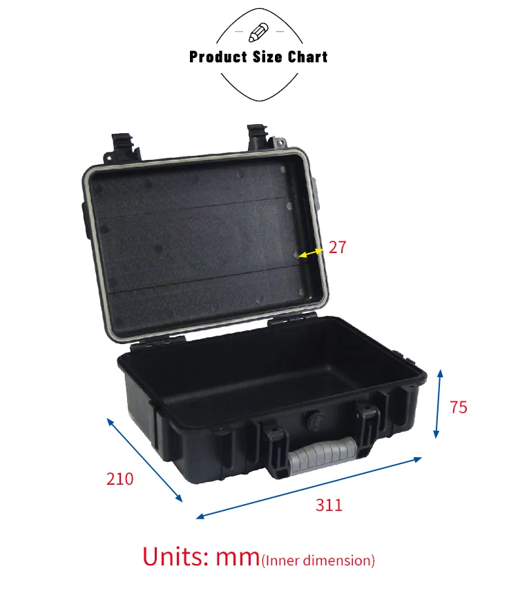 Китайский завод EVEREST EPC019, медицинский корпус, военный пластиковый корпус, коробка для дрона с ручкой
