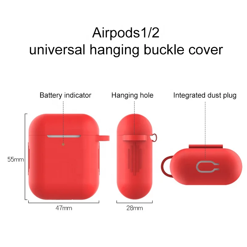 Ультратонкий защитный чехол из ТПУ для беспроводных наушников Airpods 2, разноцветный чехол для наушников Airpods 2, аксессуар
