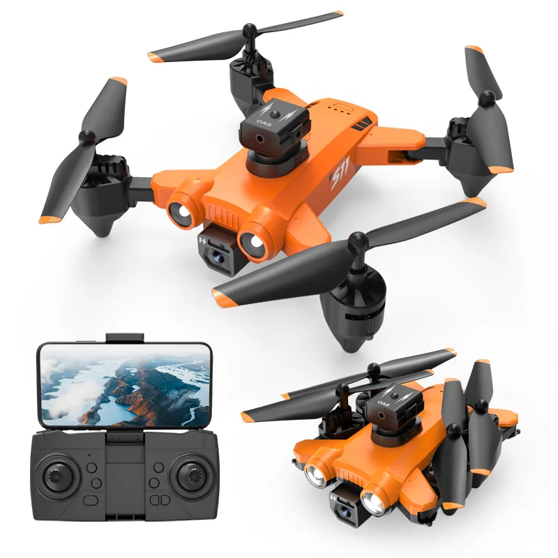 RC Mini Drone ESC Dual 4K Camera WIFI FPV Obstacle avoidance Optical flow location Foldable Quadcopter Dron Toys