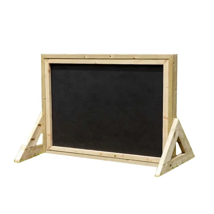 Durable Outdoor Free Standing Children Magnetic Chalkboard Season Proof Wooden Chalk Board Double Side For Kids