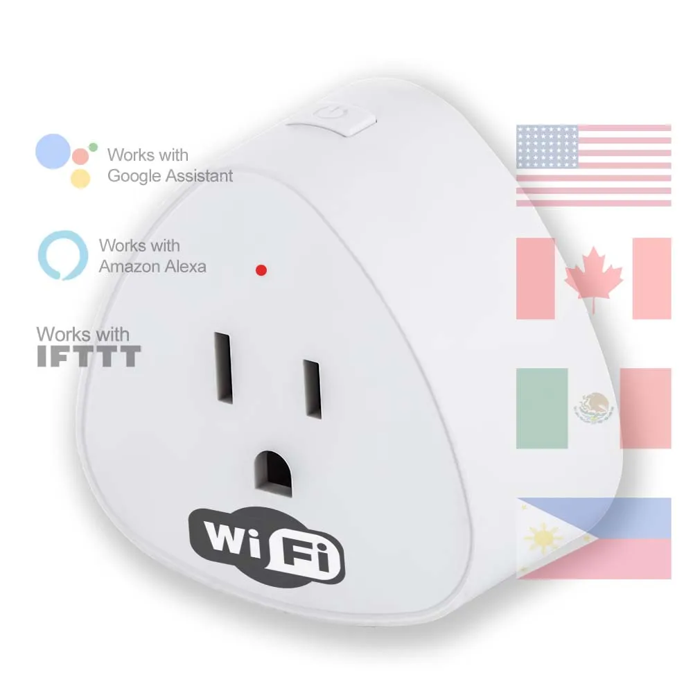 enchufe inteligente wifi 10A/16A 110v smart plug con conexion wifi soporte Amazon Alexa Google Assistant de voz mexicano