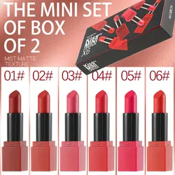 Alobon Matte Liquid Lipstick Long Lasting 24 Hour Waterproof Velvet Nonstick Cup Lipgloss Lip Stain Pigmented  MINI Lip Set Case