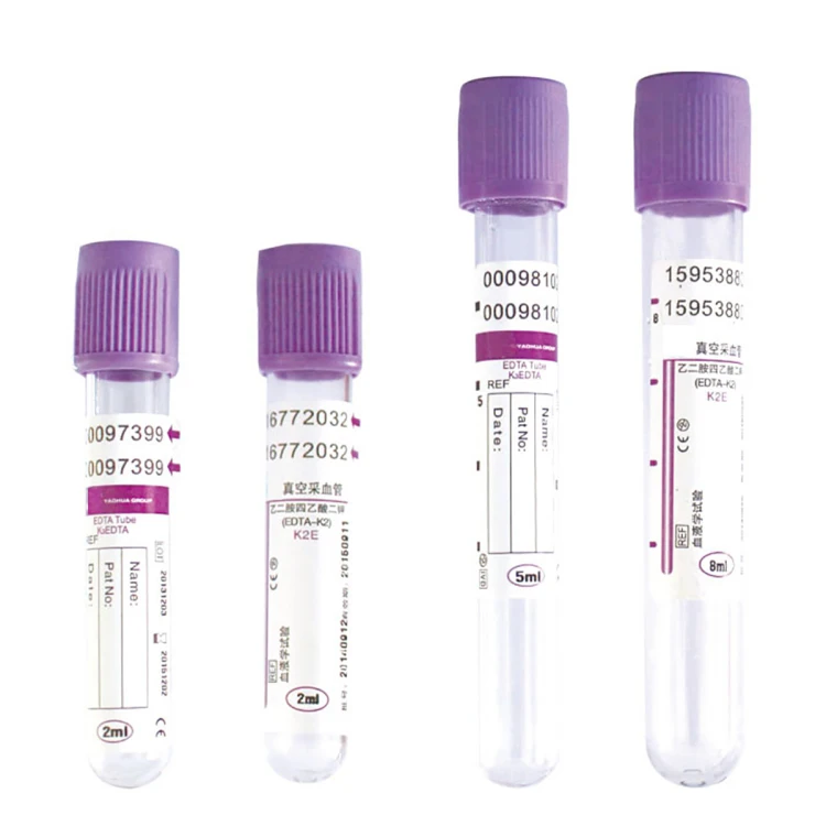 Медицинский Вакуумный образец ДНК K2 K3 Edta фиолетового цвета, капиллярная трубка для сбора крови