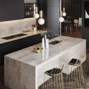 CBMmart Taj Mahal Kitchen Countertop Beige Quartzite Quartz Countertops, Vanity Tops & Table Tops