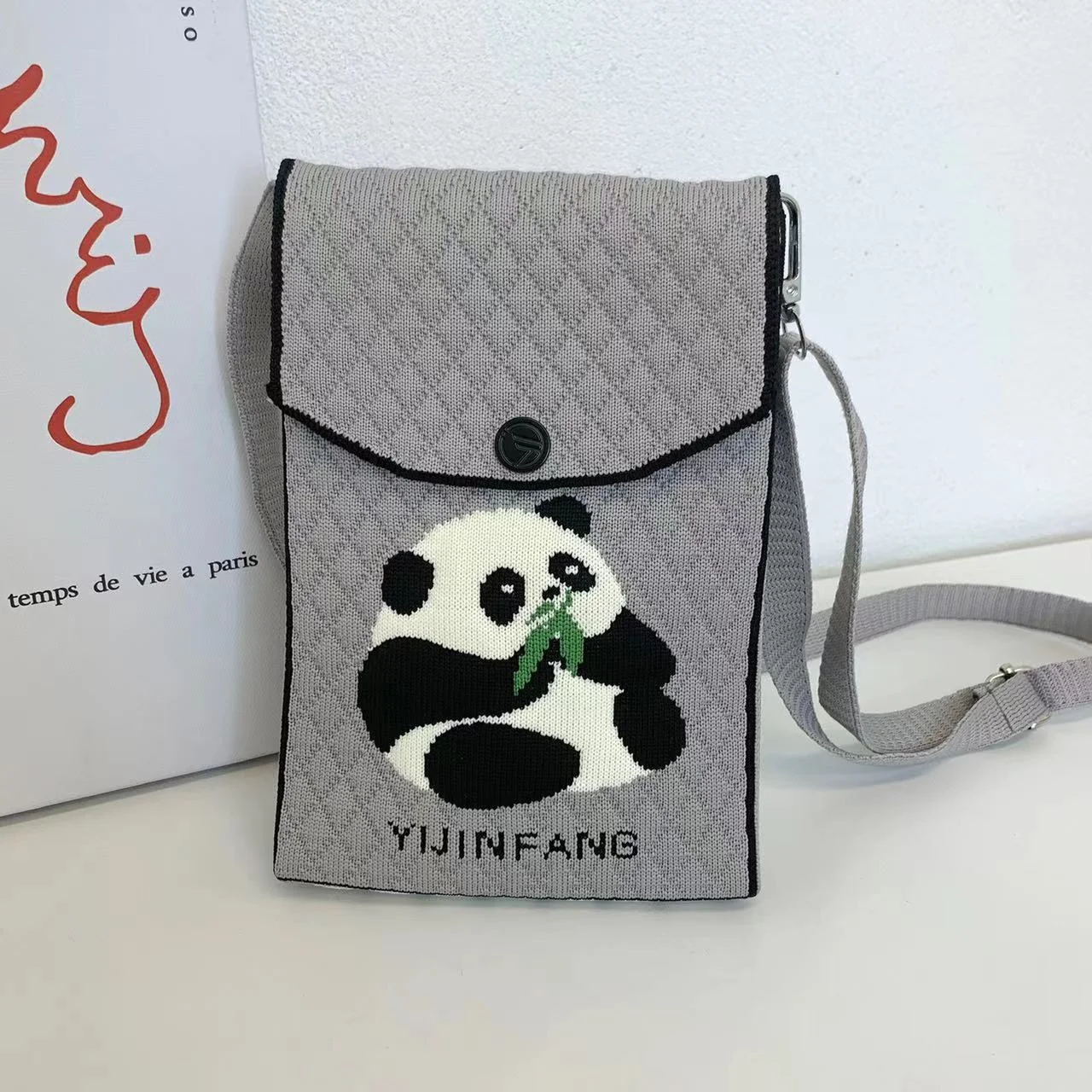 Korean Style Candy Color mini square knit bag Crossbody Mobile phone bag