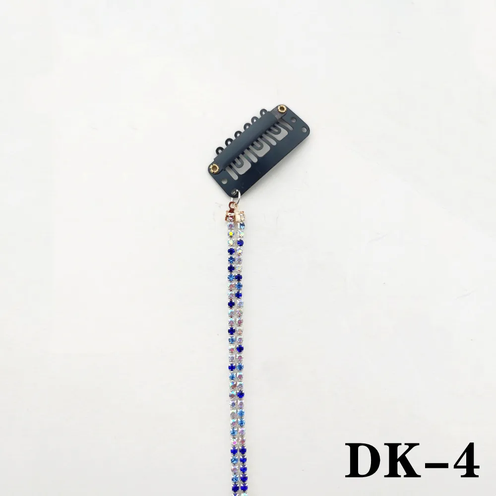 Shiny Rhin Tassel Hairpin estone Shining Diamond Hair Chain Barrettes Temperament Braided Hair Dreadlocks Hair Accessories