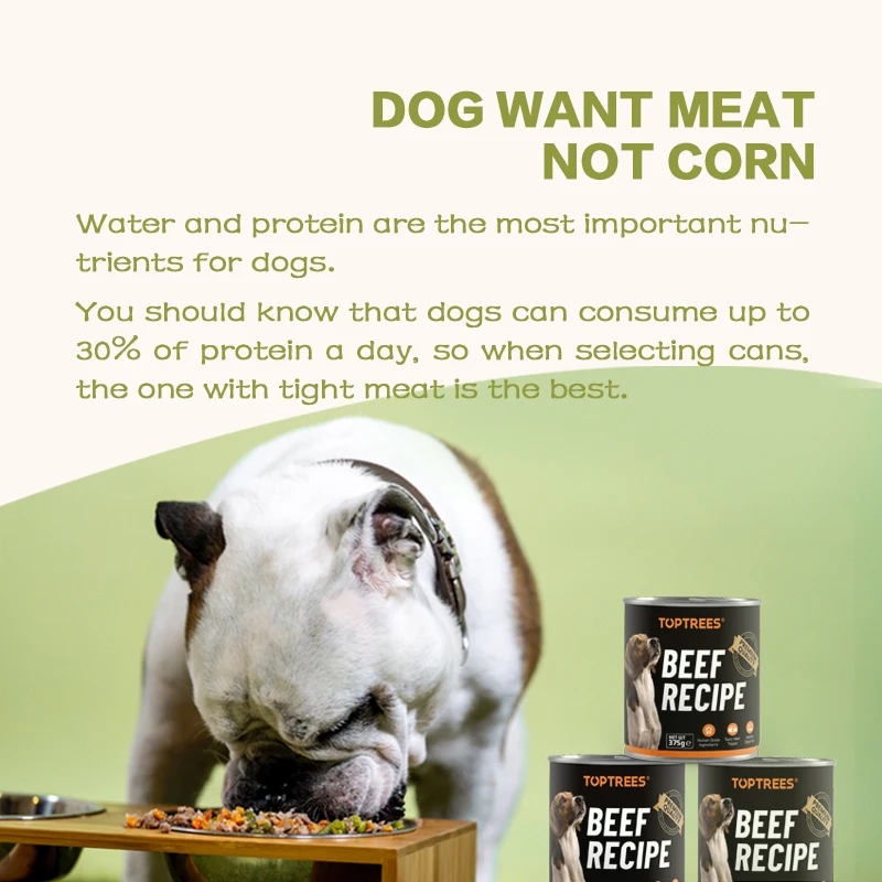 dog wet food full of nutrient as canned dog food with beef flavor 375g DOG PATE FOOD