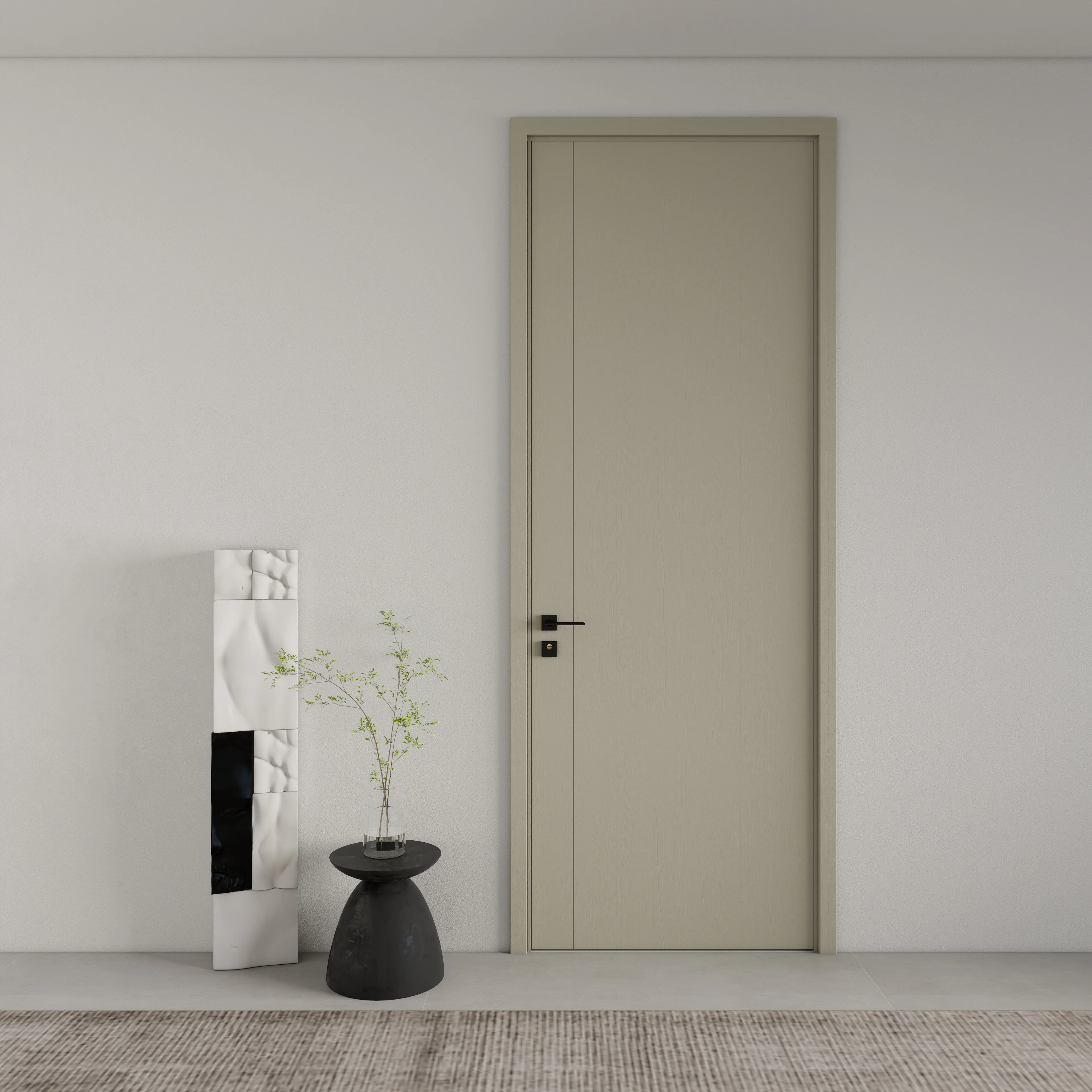 Modern Design Interior MDF Wooden Door Luxury Classic Melamine Paint-free Room Door