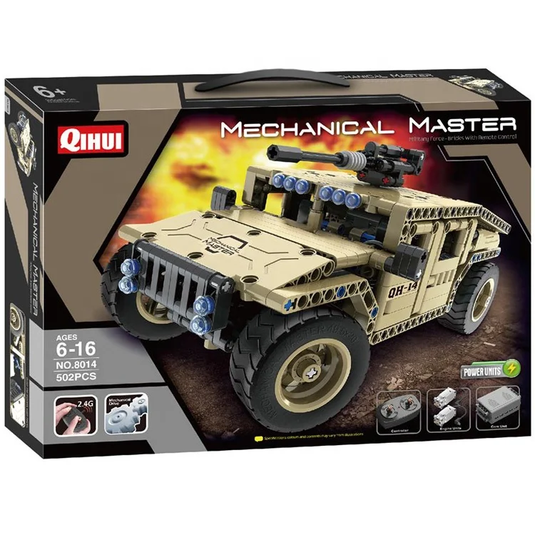 502pcs Hot Sale Factory Direct Price Mechanical Master Military Vehicle Model Toy Brick Building Block for Kids
