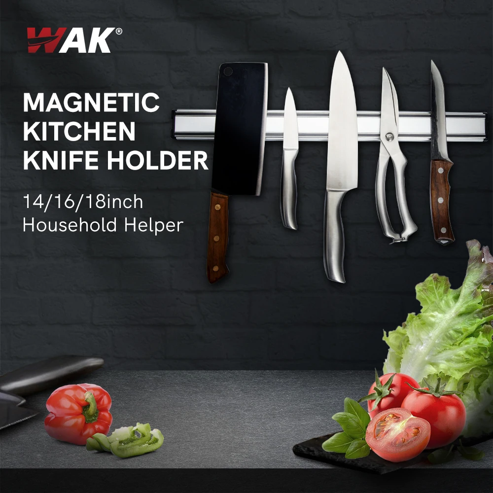 Strong Magnetic Knife Stand Holder Kitchen Knife Scissors Organizer Storage Tool Wall Mount Block Storage Holder for Kitchen