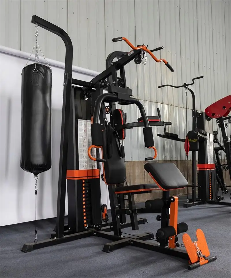 Dinuo Customization Comprehensive Three Person Station Body Building Multi functional Trainer 3 Station Gym
