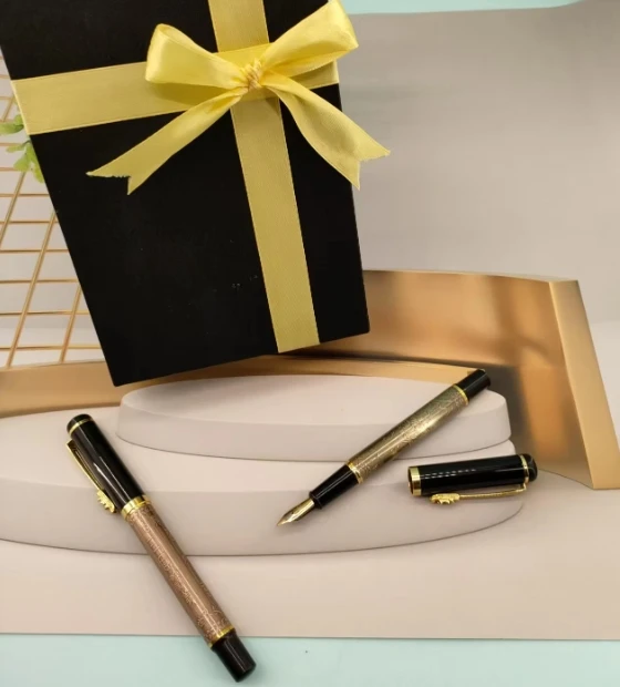 ACMECN China Element Horse Pen Luxury Writing ink Pen Office & School Supplier Creative Stationery Ancient Feather Fountain Pen