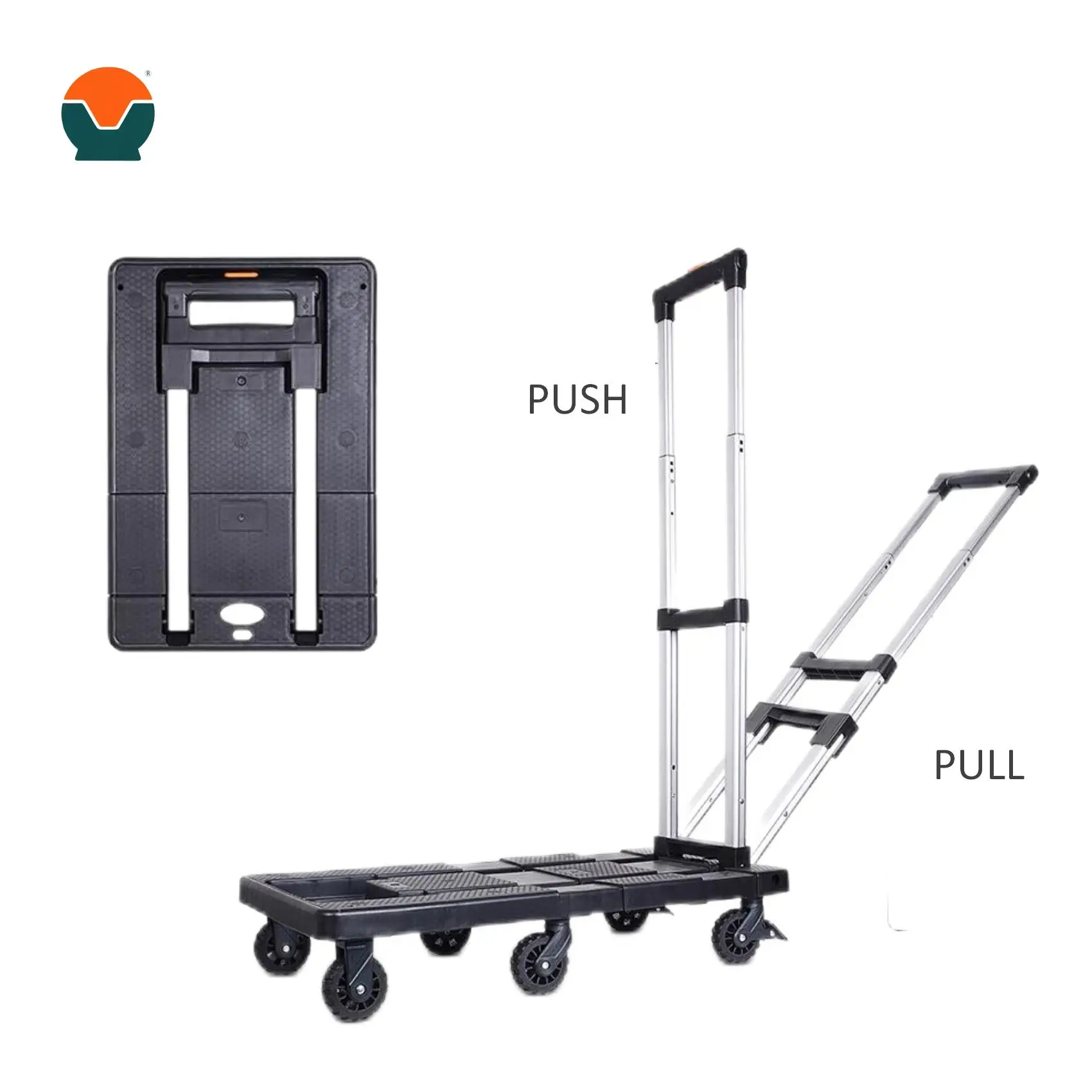 Aluminium Trolley Pallet Trolley Telescopictrolley Handleruedas Maleta Escolar for Shopping Luggage Travel Carton Plastic Tianyu
