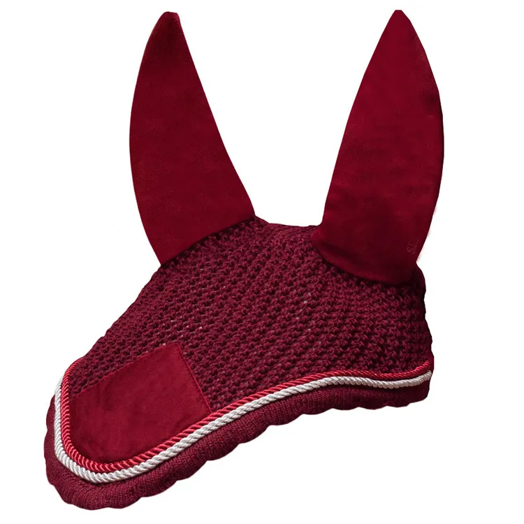 Ear Bonnets Horse Fly Veil High Quality Fly Hat with Rhinestone Horse Riding Products Equestion