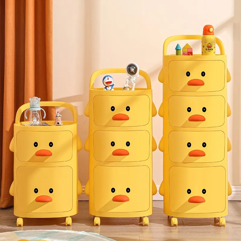 XingYou cheap children bookshelf plastic kindergarten furniture toy chest drawer storage cabinet