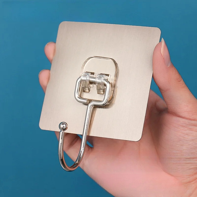 75 wires Strong Loading Bearing Capacity Self-adhesive PVC Sticker Coat Hook Clothes Hanger Neatening Storage