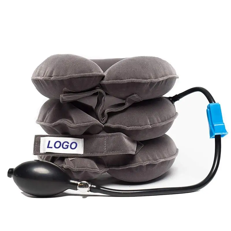 Pneumatic Cervical Collar Neck Traction Devices Gray Spinal Device Tractors For Spine Brace Cerivcal Inflatable Belt Stretching