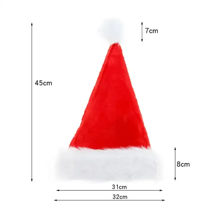 Wholesale Christmas Hat Xmas Hat Holiday for Adults Unisex Santa Hat For Party Supplies