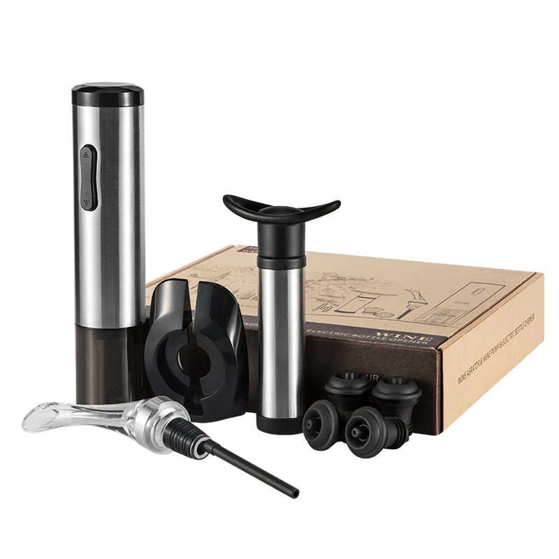 
Stainless steel automatic electric wine bottle opener with power corkscrew wine aerator wine pump 
