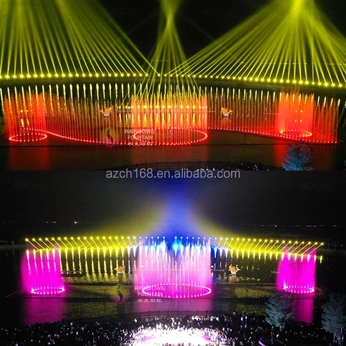 Custom Lake Floating Laser Musical Dancing Fountain Show Top Manufacture