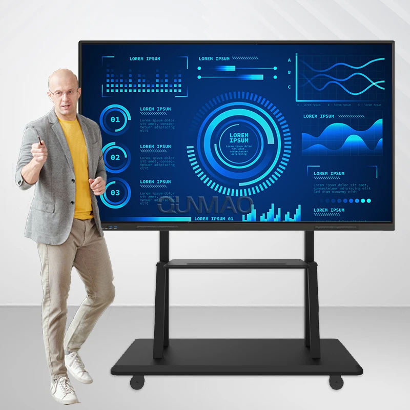 Customizable, Intelligent and Multifunctional Smart Board QM-86-ZNS Interactive Display with Embedded OS Has Whiteboards