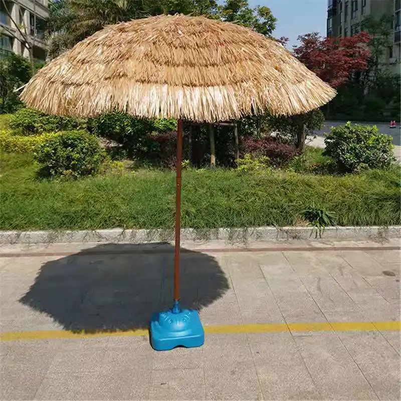 Wholesale outdoor hawaii 180CM round patio sunshade gardens straw grass  beach tiki umbrella