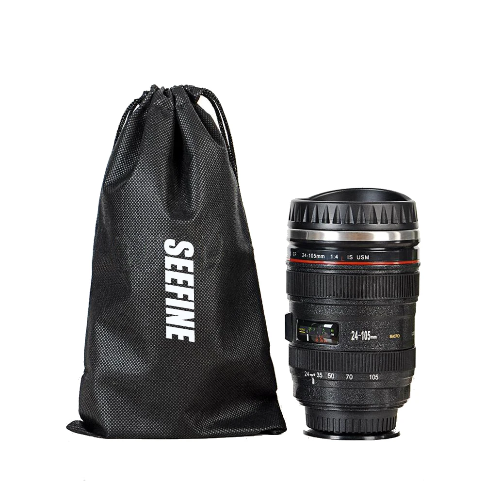 2020 Best Selling Double Wall Never Fall Suction Camera Lens Coffee Mug