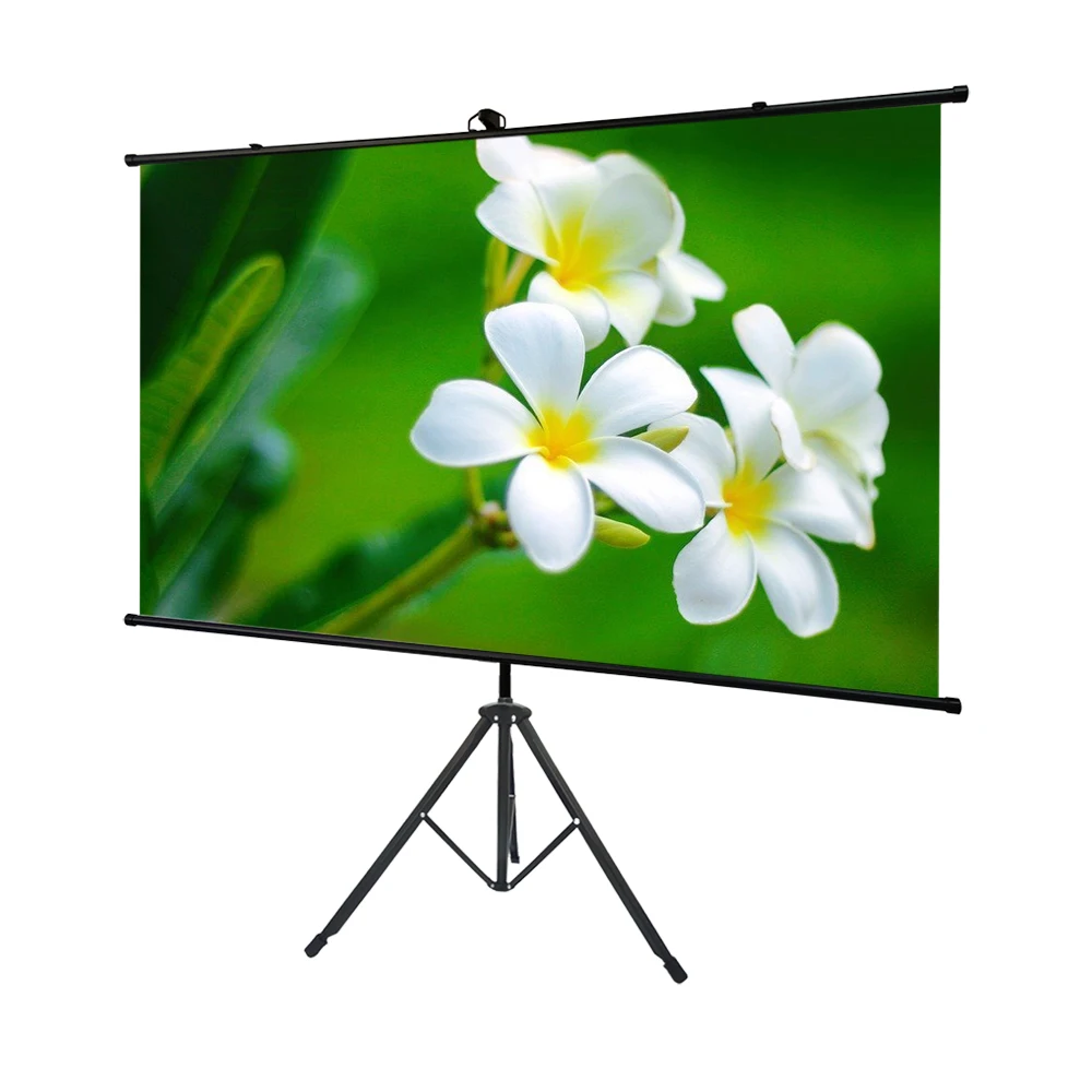 Складной проекционный экран HD 84 дюйма портативный для домашнего кинотеатра помещений и
