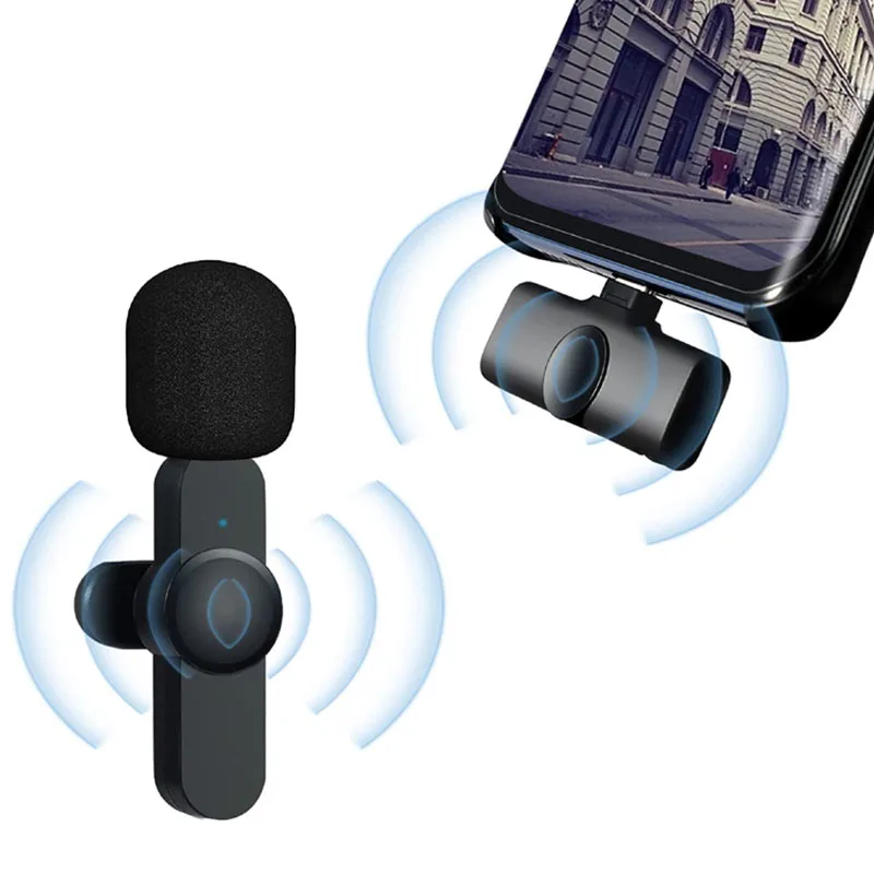 New design professional portable phone long range wireless clip collar mini lapel lavalier digital microphone for video vlog