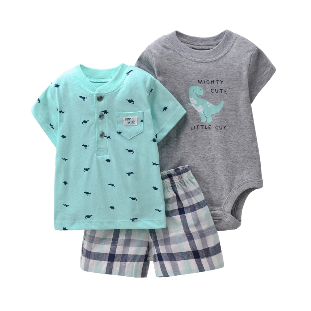 
Comfortable Infant Jumpsuits lovely 3pcs set fashion children clothing knitted gift set baby clothes 