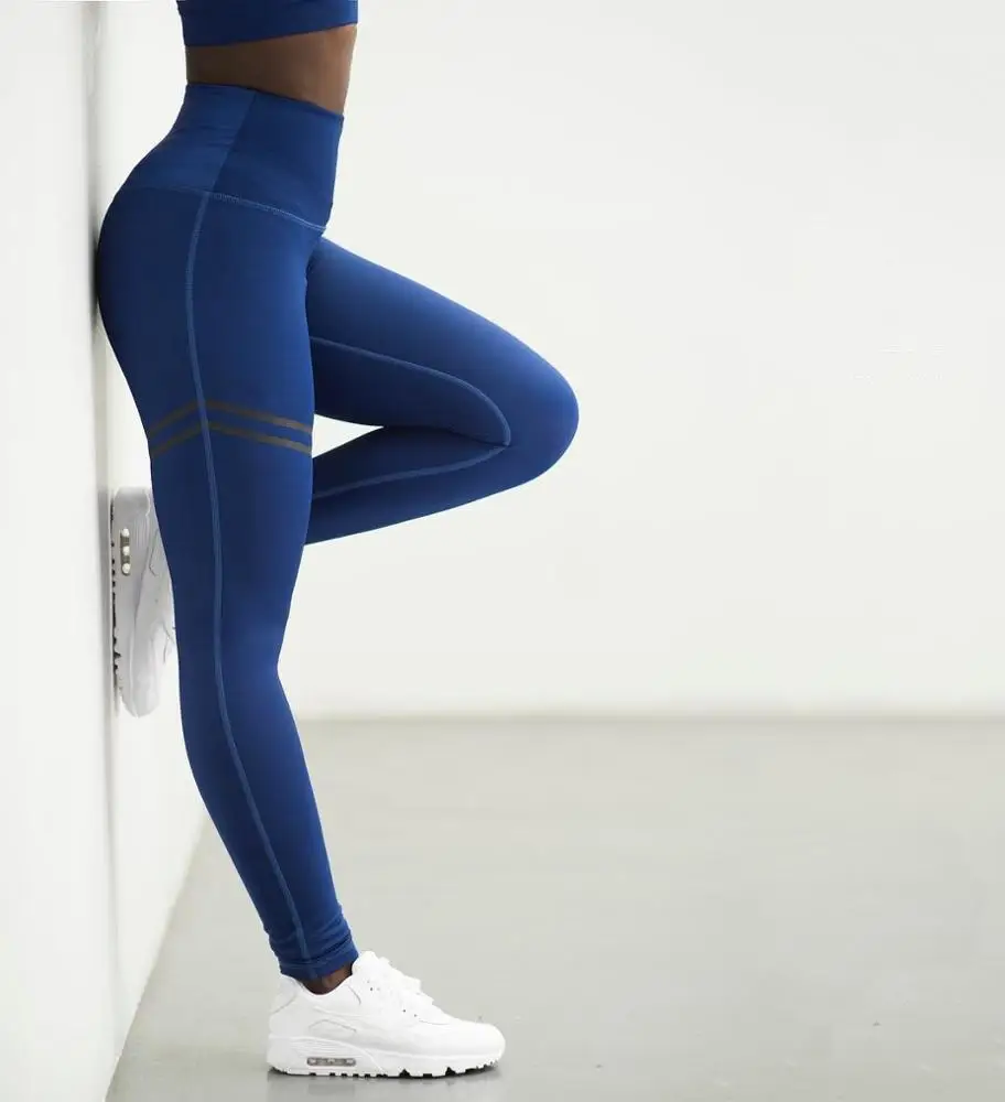 Top Supplier Striped Women Tights Fitness Apparel Color Patchwork Yoga Pants Leggings
