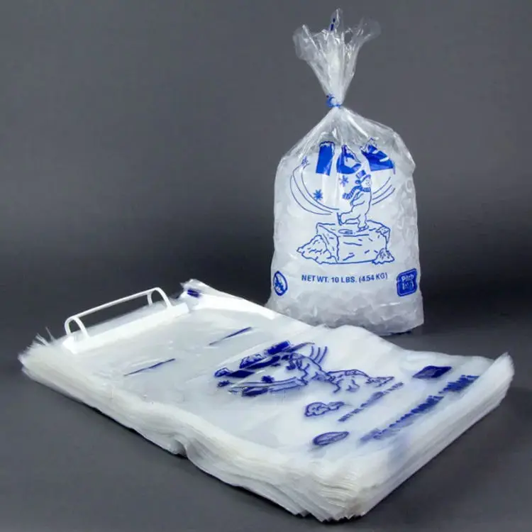 8lbs 10lbs индивидуальный логотип LDPE морозильник Хранитель льда упаковочный мешок