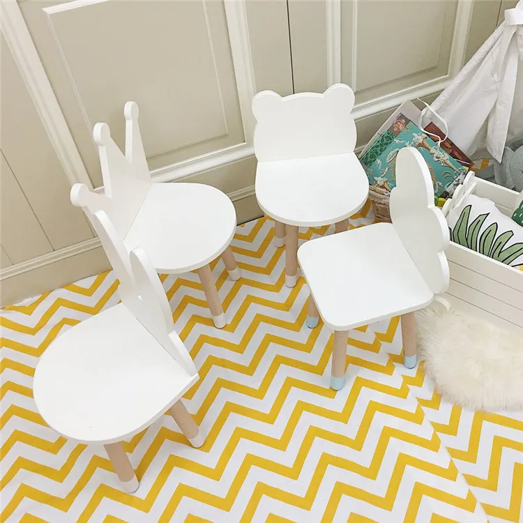 Детское кресло, детский стул, скамейка с милым мультяшным рисунком, домашний скандинавский стул, стул для детей