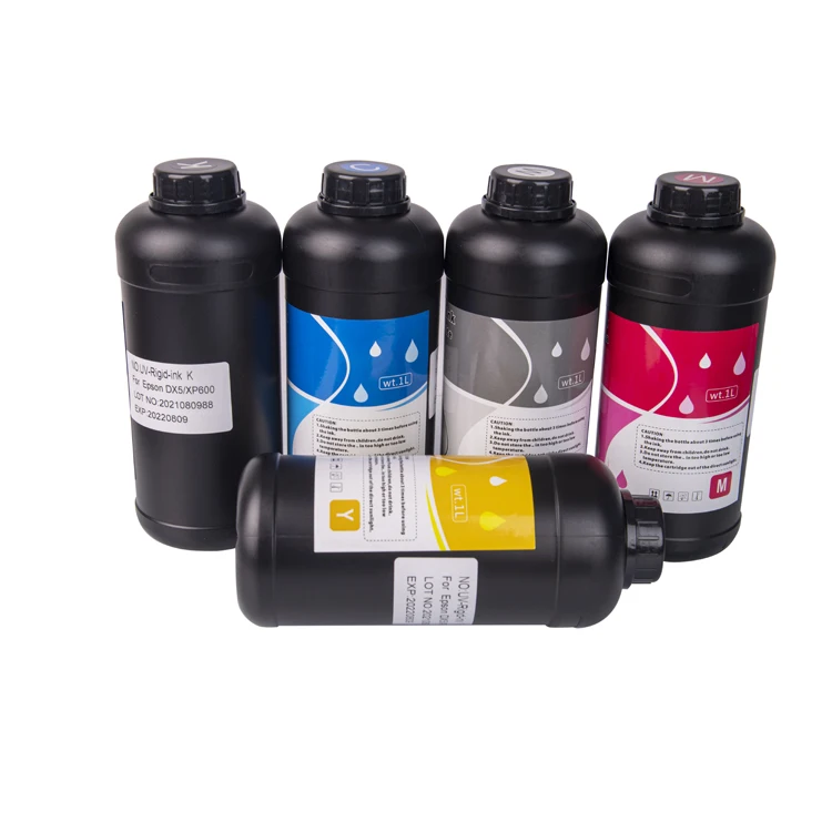 Hot sale Rigid and Flexible  UV ink for Epson DX5 /XP600 /TX800 print head suitable for Mimaki /for Roland/for  Mutoh printer
